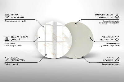 Grafkaars onderzetter Elegante marmeren steen