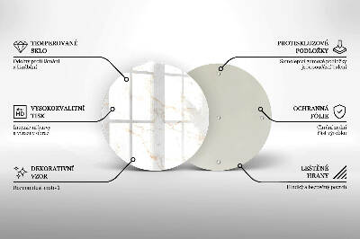 Grafkaars onderzetter Elegante marmeren steen