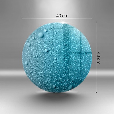 Glasplaat voor grafkaars Druppels water