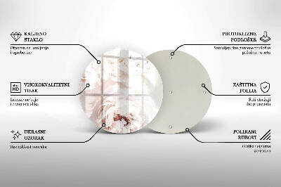 Grafkaars onderzetter Pastel pioenrozen