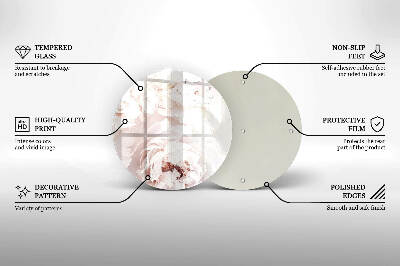 Grafkaars onderzetter Pastel pioenrozen