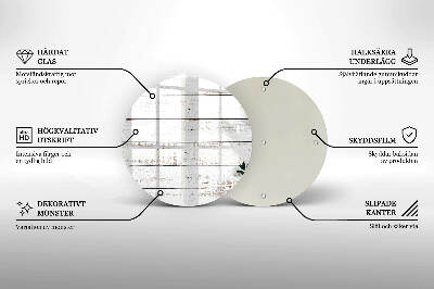 Grafkaars onderzetter Oude planken en bladeren