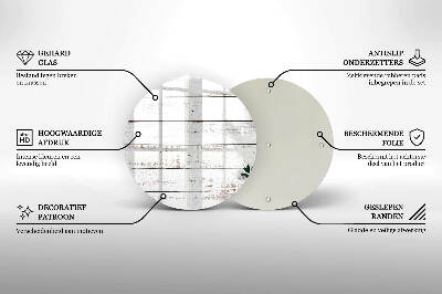 Grafkaars onderzetter Oude planken en bladeren