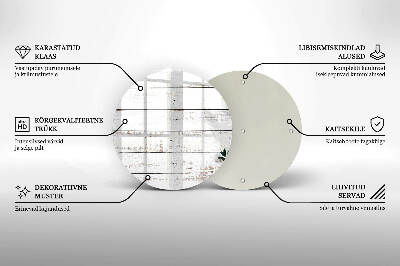 Grafkaars onderzetter Oude planken en bladeren