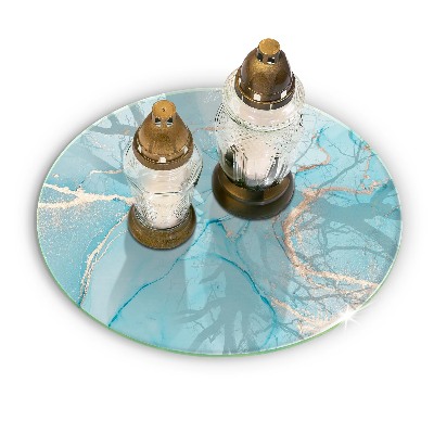 Glasplaat voor grafkaars Abstracte steen