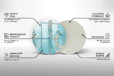 Glasplaat voor grafkaars Abstracte steen