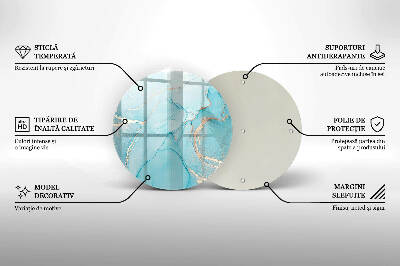 Glasplaat voor grafkaars Abstracte steen
