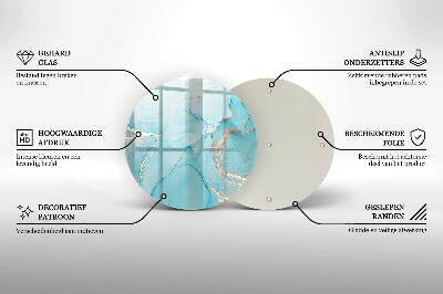 Glasplaat voor grafkaars Abstracte steen