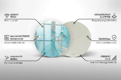 Glasplaat voor grafkaars Abstracte steen