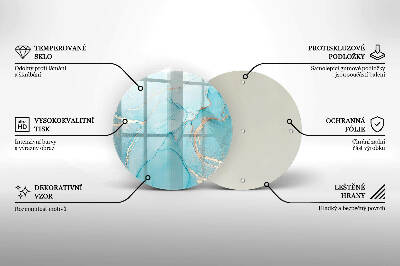 Glasplaat voor grafkaars Abstracte steen