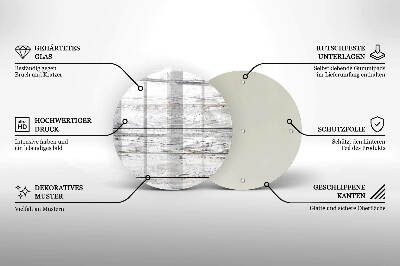 Glasplaat voor grafkaars Lichte houten planken