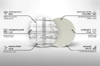 Glasplaat voor grafkaars Lichte houten planken