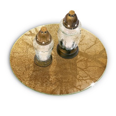 Glasplaat voor grafkaars Gouden textuurachtergrond