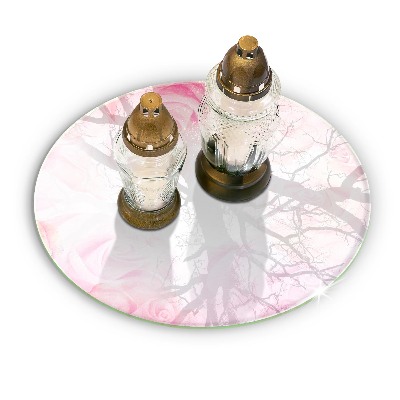 Grafkaars onderzetter Delicate rozenachtergrond