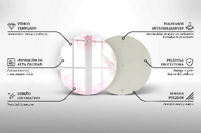 Grafkaars onderzetter Delicate rozenachtergrond