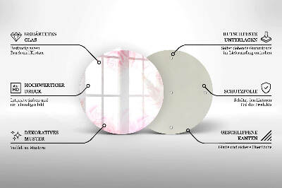 Grafkaars onderzetter Delicate rozenachtergrond