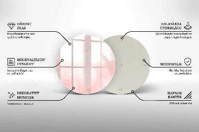 Glasplaat voor grafkaars Pastelkleurige rozenachtergrond