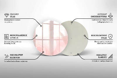 Glasplaat voor grafkaars Pastelkleurige rozenachtergrond