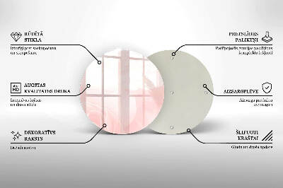 Glasplaat voor grafkaars Pastelkleurige rozenachtergrond