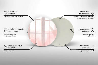Glasplaat voor grafkaars Pastelkleurige rozenachtergrond