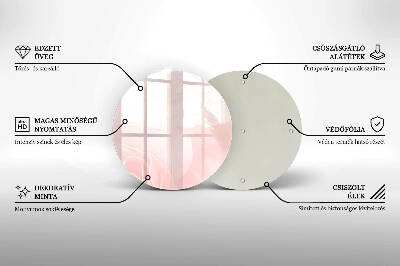 Glasplaat voor grafkaars Pastelkleurige rozenachtergrond