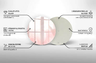 Glasplaat voor grafkaars Pastelkleurige rozenachtergrond