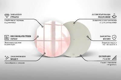 Glasplaat voor grafkaars Pastelkleurige rozenachtergrond