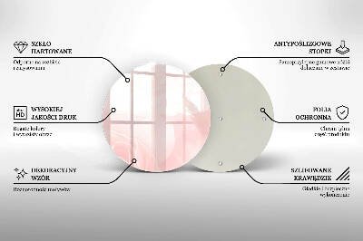 Glasplaat voor grafkaars Pastelkleurige rozenachtergrond