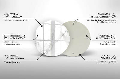 Grafkaars onderzetter Marmeren steen achtergrond
