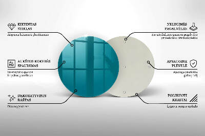 Glasplaat voor grafkaars Turquoise kleur
