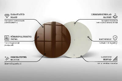 Glasplaat voor grafkaars Bruine kleur