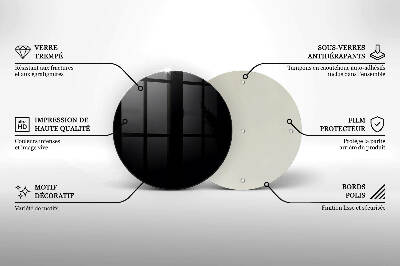 Grafkaars onderzetter Zwarte kleur
