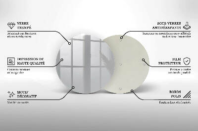 Glasplaat voor grafkaars Grijze kleur