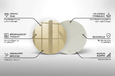 Glasplaat voor grafkaars Beige kleur