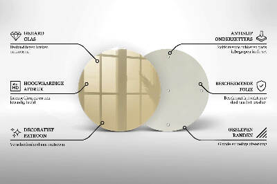 Glasplaat voor grafkaars Beige kleur