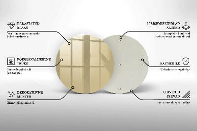 Glasplaat voor grafkaars Beige kleur