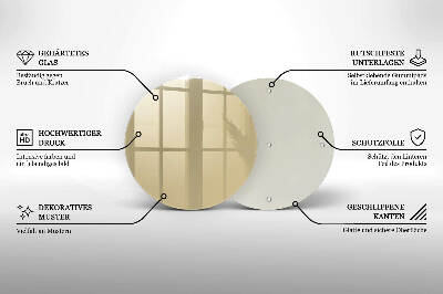 Glasplaat voor grafkaars Beige kleur