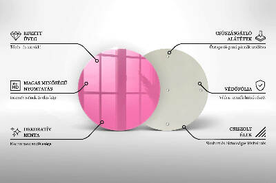 Glasplaat voor grafkaars Roze kleur