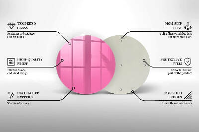 Glasplaat voor grafkaars Roze kleur