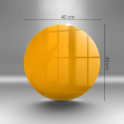Glasplaat voor grafkaars Donkergele kleur