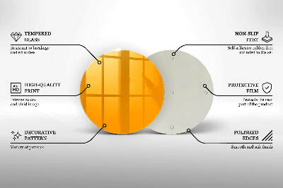 Glasplaat voor grafkaars Donkergele kleur