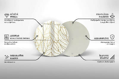 Grafkaars onderzetter Lijnkunst bladpatroon
