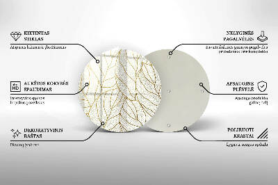 Grafkaars onderzetter Lijnkunst bladpatroon