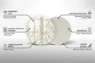 Grafkaars onderzetter Lijnkunst bladpatroon