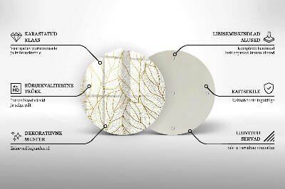 Grafkaars onderzetter Lijnkunst bladpatroon