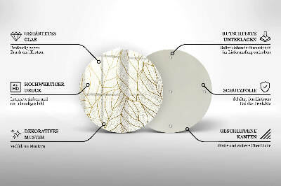 Grafkaars onderzetter Lijnkunst bladpatroon