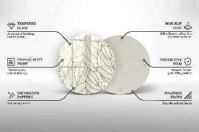 Grafkaars onderzetter Lijnkunst bladpatroon