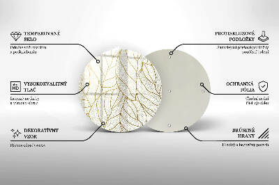Grafkaars onderzetter Lijnkunst bladpatroon