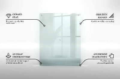 Glasplaat voor grafkaars rectangular transparant