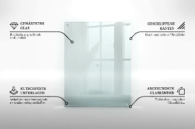 Glasplaat voor grafkaars rectangular transparant